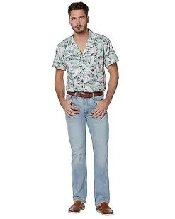 Spirit Halloween Hopper Button Down Shirt - Stranger Things -Halloween Clothing Theme Store 01450378 c
