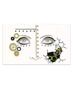 Spirit Halloween Steampunk Gear Face Decal Deluxe