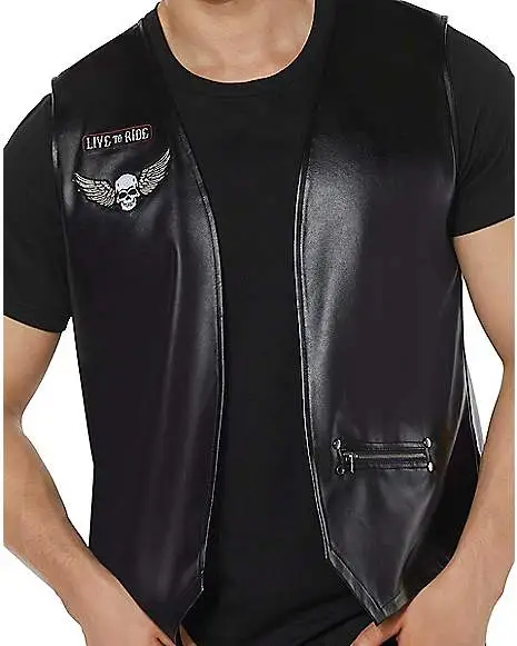 Spirit Halloween Adult Biker Vest 6 Spirit Halloween Adult Biker Vest - Image 4