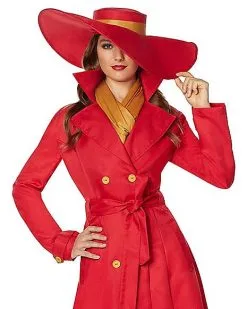 Spirit Halloween Adult Carmen Sandiego Costume -Halloween Clothing Theme Store 01460989 c