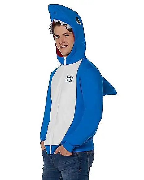 Spirit Halloween Adult Daddy Shark Costume Hoodie - Baby Shark 3 Spirit Halloween Adult Daddy Shark Costume Hoodie - Baby Shark