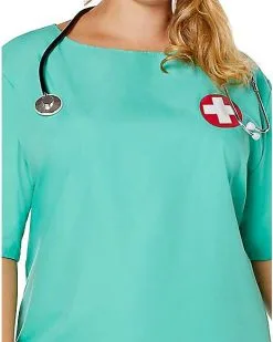 Spirit Halloween Adult ER Surgeon Plus Size Costume -Halloween Clothing Theme Store 01463249 f