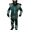 Spirit Halloween Kids Green Dragon Ninja Costume - Deluxe -Halloween Clothing Theme Store 01464544 a