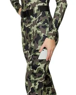 Spirit Halloween Adult Camo Catsuit Costume -Halloween Clothing Theme Store 01464775 d