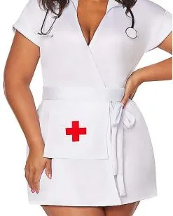 Spirit Halloween Adult Classic Nurse Plus Size Costume -Halloween Clothing Theme Store 01466911 c