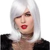 Spirit Halloween Side Bang White Pageboy Wig 2 Spirit Halloween Side Bang White Pageboy Wig -Halloween Clothing Theme Store 01467745 a