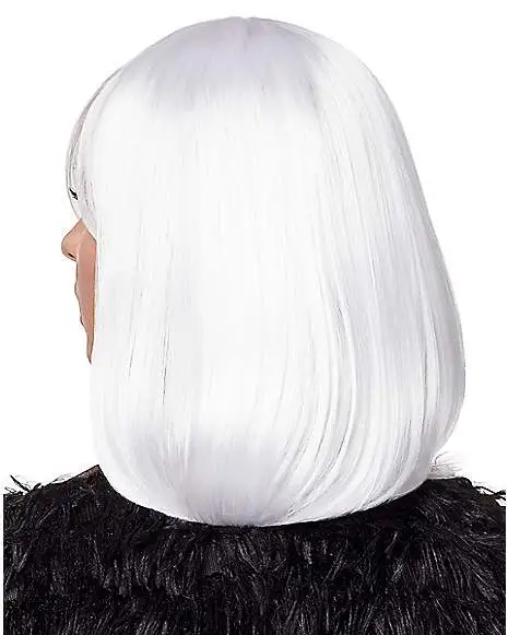 Spirit Halloween Side Bang White Pageboy Wig 4 Spirit Halloween Side Bang White Pageboy Wig - Image 2