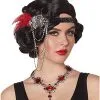 Spirit Halloween '20s Beaded Feather Headband -Halloween Clothing Theme Store 01468891 a