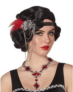 Halloween Clothing Theme Store 38 Spirit Halloween '20s Beaded Feather Headband