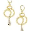 Spirit Halloween Goldtone Snake Earrings 2 Spirit Halloween Goldtone Snake Earrings -Halloween Clothing Theme Store 01468925 a