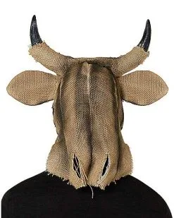Spirit Halloween Moving Mouth Bull Scarecrow Full Mask -Halloween Clothing Theme Store 01471218 c