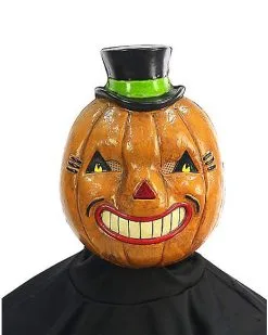Spirit Halloween Vintage Pumpkin Half Mask -Halloween Clothing Theme Store 01471630 c