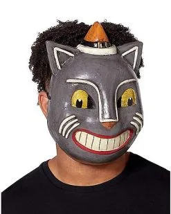 Spirit Halloween Vintage Cat Half Mask -Halloween Clothing Theme Store 01471788 c