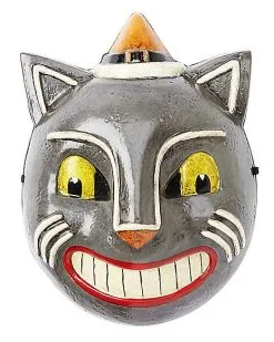 Spirit Halloween Vintage Cat Half Mask -Halloween Clothing Theme Store 01471788 d