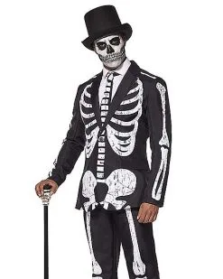 Spirit Halloween Adult Skeleton Suit -Halloween Clothing Theme Store 01473677 c