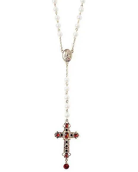Spirit Halloween Day Of The Dead Rosary Cross Necklace 4 Spirit Halloween Day Of The Dead Rosary Cross Necklace - Image 2