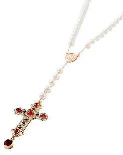 Spirit Halloween Day Of The Dead Rosary Cross Necklace 7 Spirit Halloween Day Of The Dead Rosary Cross Necklace -Halloween Clothing Theme Store 01474832 c