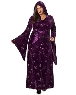 Spirit Halloween Plus Size Adult Velvet Celestial Robe