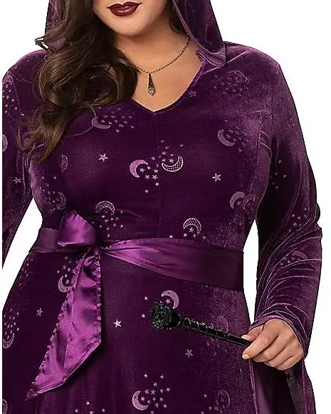 Spirit Halloween Plus Size Adult Velvet Celestial Robe 5 Spirit Halloween Plus Size Adult Velvet Celestial Robe - Image 3