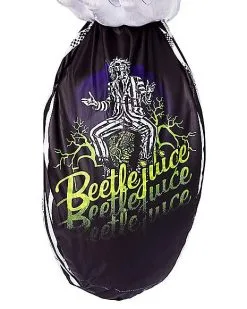 Spirit Halloween Beetlejuice Loot And Scoop Treat Bag -Halloween Clothing Theme Store 01475789 c