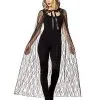 Spirit Halloween Adult Black Lace Cape 1 Spirit Halloween Adult Black Lace Cape -Halloween Clothing Theme Store 01479922 a