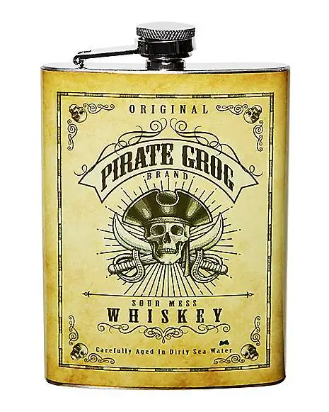 Spirit Halloween Pirate Flask - 8 Oz. 3 Spirit Halloween Pirate Flask - 8 Oz.