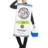 Spirit Halloween Adult White Clam Seltzer Costume -Halloween Clothing Theme Store 01486489 a