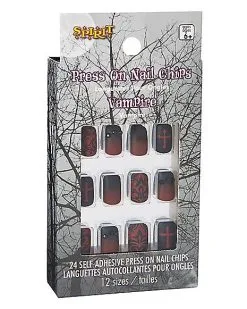 Spirit Halloween Kids Twilight Press On Vampire Nails -Halloween Clothing Theme Store 01486901 c