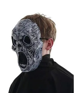 Spirit Halloween Light-Up EL Wire Wailing Spirit Half Mask -Halloween Clothing Theme Store 01488154 c