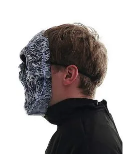 Spirit Halloween Light-Up EL Wire Wailing Spirit Half Mask -Halloween Clothing Theme Store 01488154 f