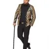 Spirit Halloween Adult '20s Gold And Black Plus Size Jacket -Halloween Clothing Theme Store 01488915 a