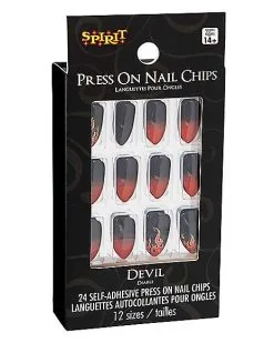 Spirit Halloween Devil Flame Press On Nails -Halloween Clothing Theme Store 01489624 c