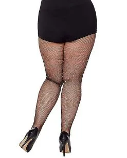 Spirit Halloween Fallen Angel Rhinestone Fishnet Stockings -Halloween Clothing Theme Store 01490119 b