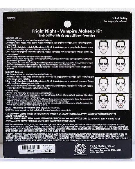 Spirit Halloween Fright Night Vampire Makeup Kit 4 Spirit Halloween Fright Night Vampire Makeup Kit - Image 2