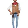 Spirit Halloween Adult Western Cowboy Plus Size Costume Kit -Halloween Clothing Theme Store 01492743 a