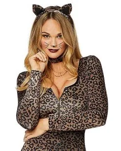 Spirit Halloween Adult Cheetah Catsuit Costume -Halloween Clothing Theme Store 01493949 d