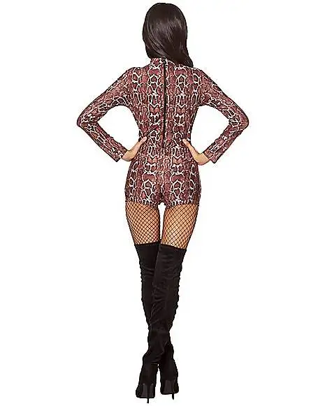 Spirit Halloween Adult Snakeskin Romper 4 Spirit Halloween Adult Snakeskin Romper - Image 2