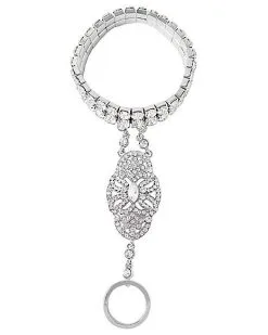 Halloween Clothing Theme Store 43 Spirit Halloween '20s Gem Hand Chain Bracelet