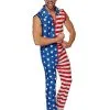 Spirit Halloween Adult Stars And Stripes Jumpsuit Costume -Halloween Clothing Theme Store 01498500 a