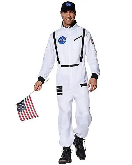Spirit Halloween Adult White NASA Jumpsuit 3 Spirit Halloween Adult White NASA Jumpsuit