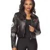 Spirit Halloween Girl Gang Punk Jacket 1 Spirit Halloween Girl Gang Punk Jacket -Halloween Clothing Theme Store 01506450 a