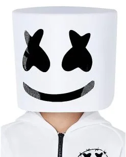 Spirit Halloween Kids Marshmello Logo Jumpsuit Costume -Halloween Clothing Theme Store 01506682 c
