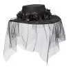 Spirit Halloween Black Veiled Day Of The Dead Flower Hat -Halloween Clothing Theme Store 01507011 a