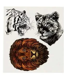 Spirit Halloween Big Cat Temporary Tattoos -Halloween Clothing Theme Store 01507813 d