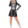 Spirit Halloween Adult Skeleton Hooded Dress -Halloween Clothing Theme Store 01508233 a