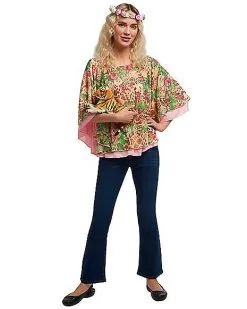 Spirit Halloween Adult Flower Child Costume Kit -Halloween Clothing Theme Store 01508365 b