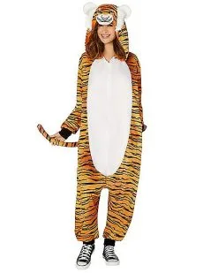 Spirit Halloween Adult Tiger Union Suit