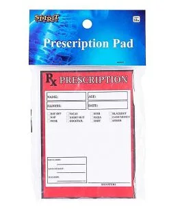 Spirit Halloween Rx Prescription Notepad -Halloween Clothing Theme Store 01512763 b