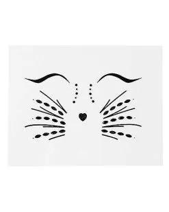 Spirit Halloween Gemstone Cat Face Decals -Halloween Clothing Theme Store 01515204 c