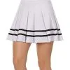 Spirit Halloween White Striped Pleated Cheerleader Skirt 2 Spirit Halloween White Striped Pleated Cheerleader Skirt -Halloween Clothing Theme Store 01522218 a